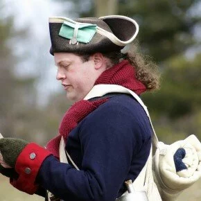 American Revolutionary War reenactor at the Peter Wentz Farmstead in Lansdale, PA