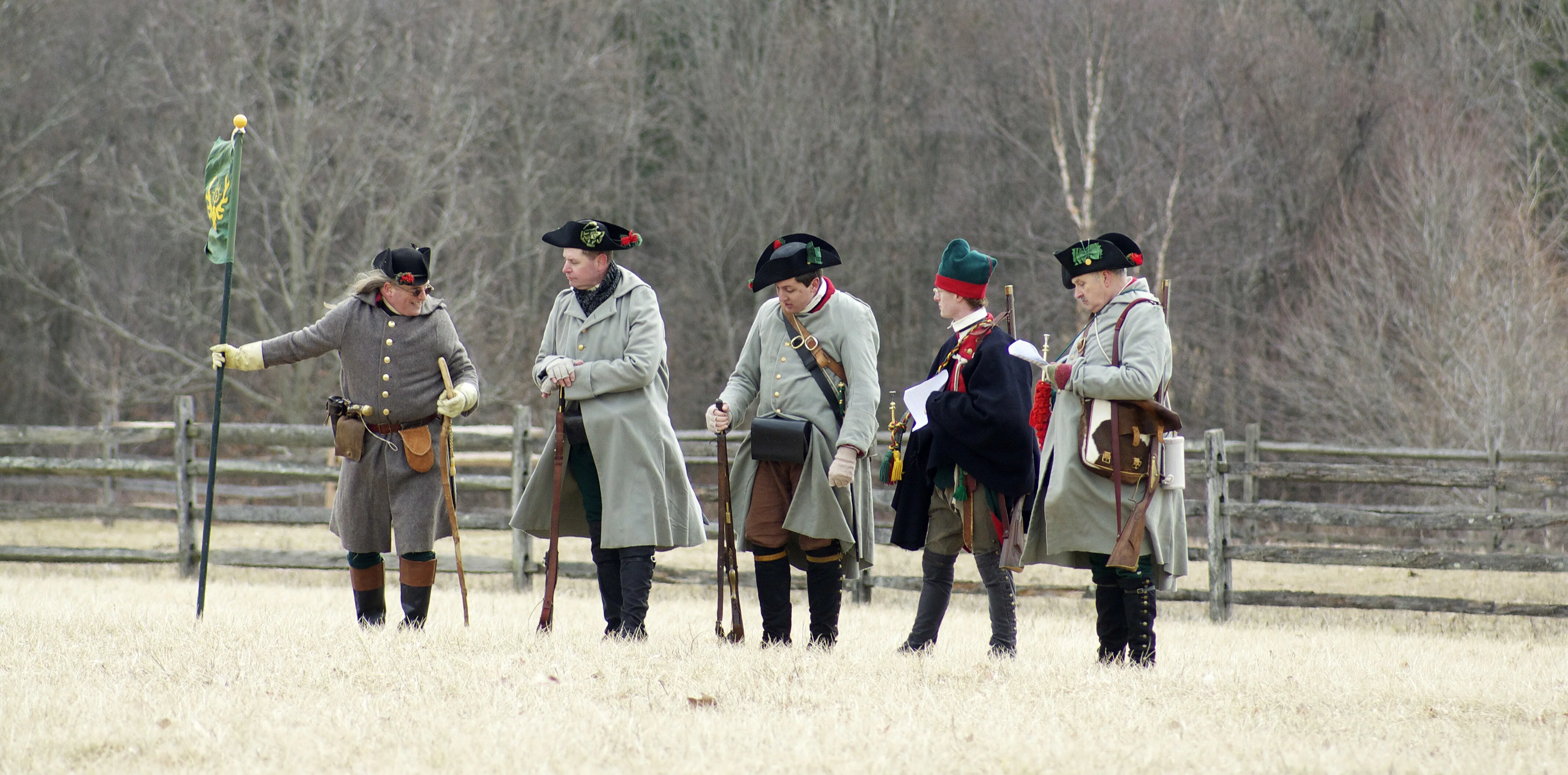 The Jaeger Corps practices drill at the School of the Soldier 2015 at Peter Wentz Farmstead in Landsdale, PA